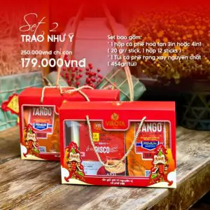 Hộp quà tết cà phê hoà tan và rang xay Virota Cafe - Trao Như Ý