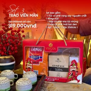 Hộp quà tết cà phê nguyên chất Virota Cafe - Trao Viên Mãn